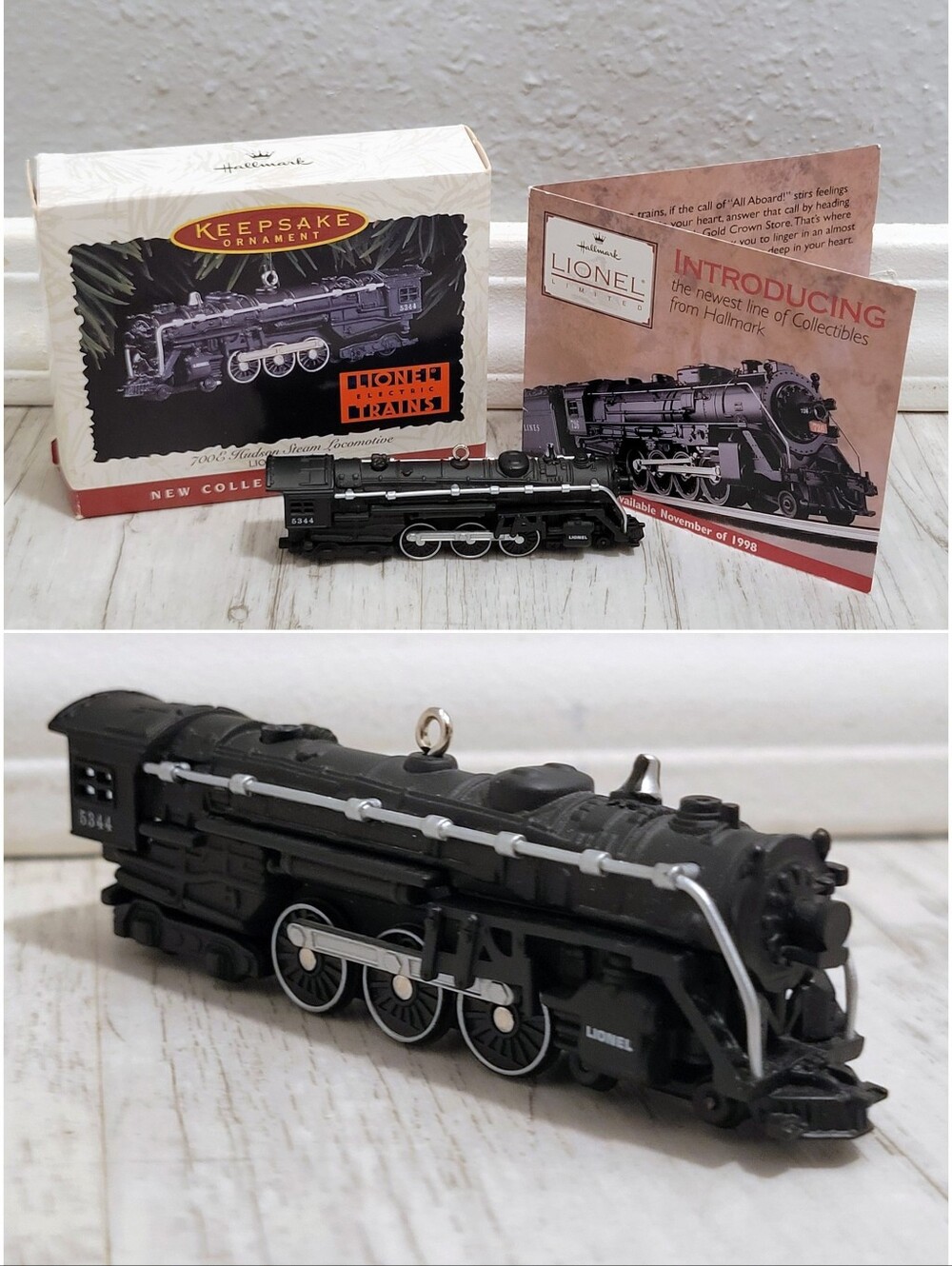 1996 Hallmark Keepsake Lionel 700E Hudson Steam Locomotive Ornament Die-Cast